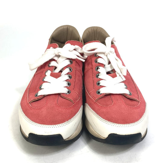HERMES sneakers suede crimson quick shoes Women 36 Used Authentic