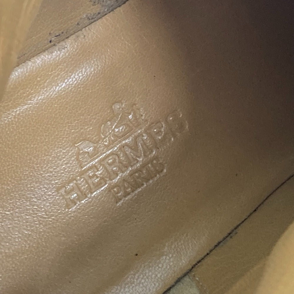 HERMES boots leather black quilting Women 37 Used Authentic