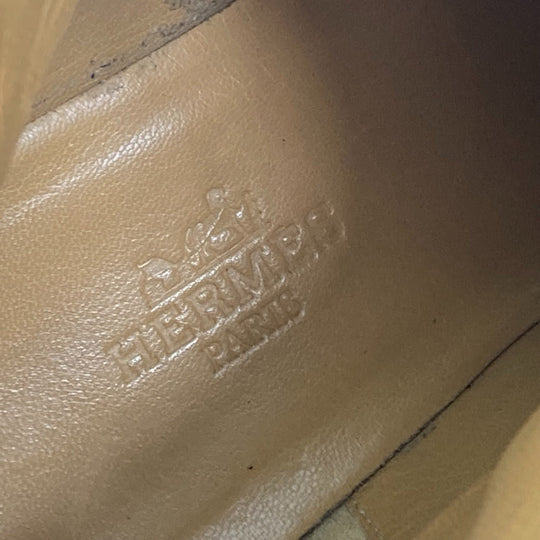 HERMES boots leather black quilting Women 37 Used Authentic