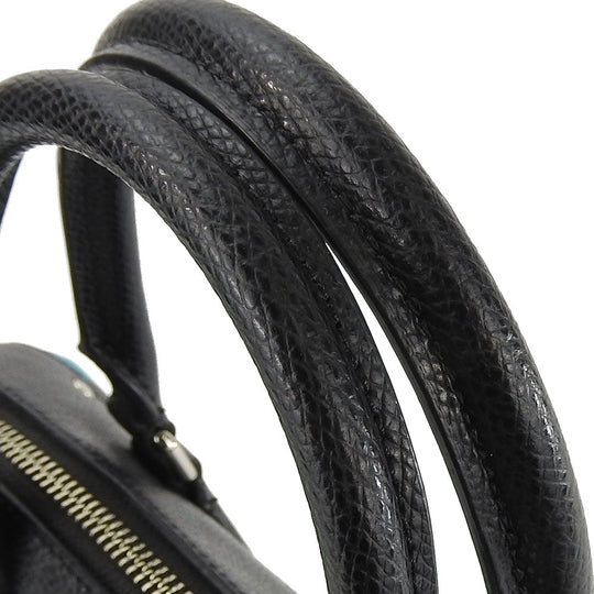 COACH Handbag F38160 PVC coated canvas, embossed leather black Women Used Authentic