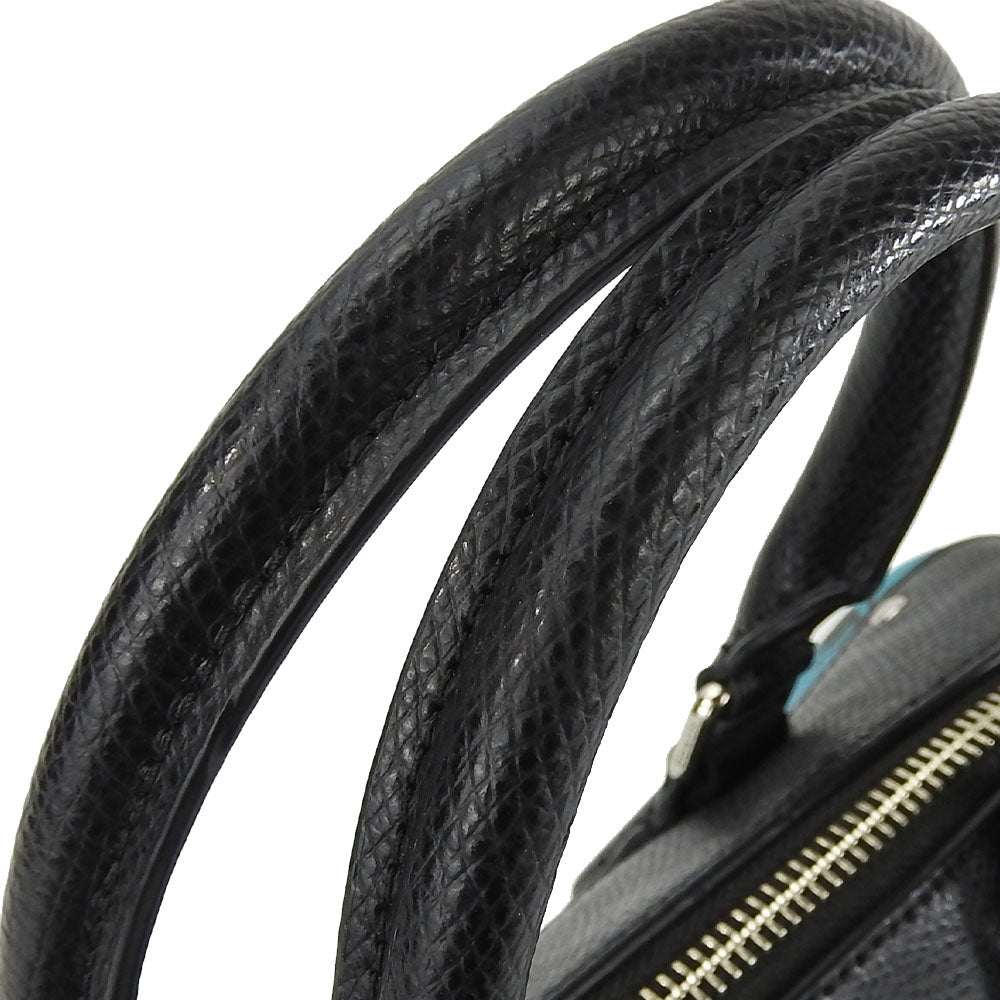 COACH Handbag F38160 PVC coated canvas, embossed leather black Women Used Authentic