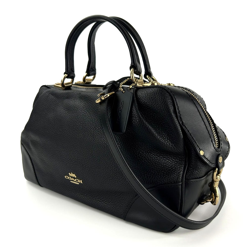 COACH Handbag 69621 leather black Women Used Authentic