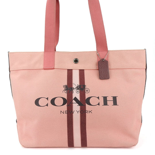 COACH Tote Bag 391 canvas pink Women Used Authentic