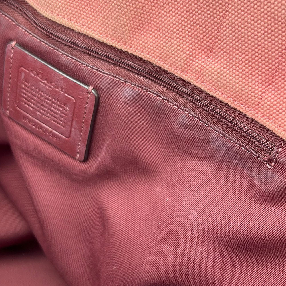 COACH Tote Bag 391 canvas pink Women Used Authentic