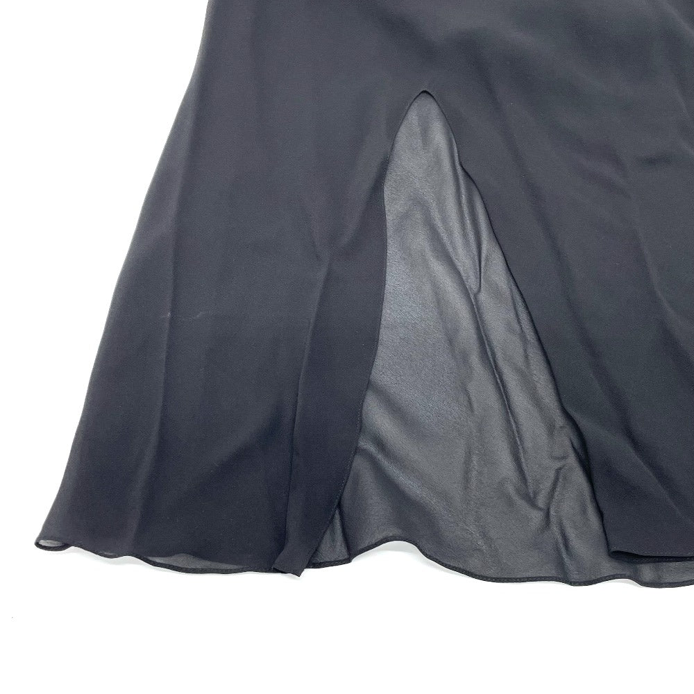 HERMES dress silk gray Madras ROBE ENCOLURE VOILE COTON SOIE MADRAS Women 38 Used Authentic