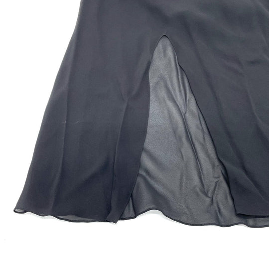 HERMES dress silk gray Madras ROBE ENCOLURE VOILE COTON SOIE MADRAS Women 38 Used Authentic