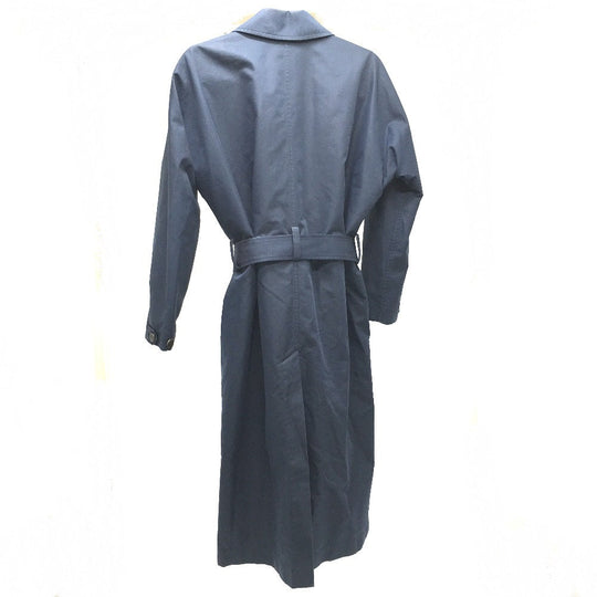 HERMES trench coat cotton Navy With belt Thin spring coat Women 34 Used Authentic
