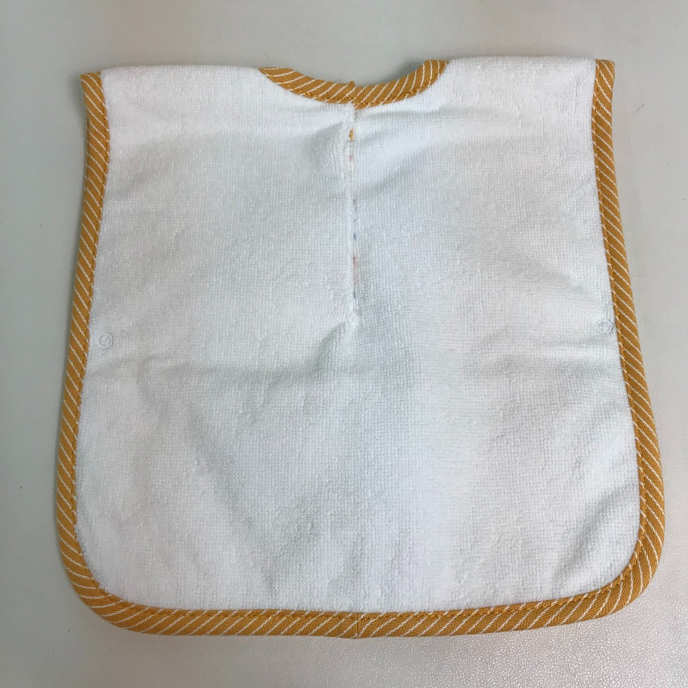 HERMES Other fashion goods cotton white Bib Embroidered animal print Pass Pass Bib Bib Kids Used Authentic