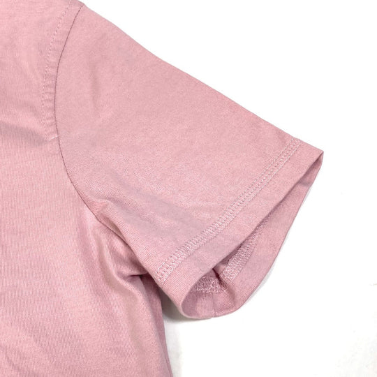 HERMES Short sleeve T-shirt cotton pink 22Stainless Steel cartouche Women 36 Used Authentic