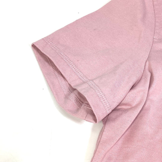 HERMES Short sleeve T-shirt cotton pink 22Stainless Steel cartouche Women 36 Used Authentic