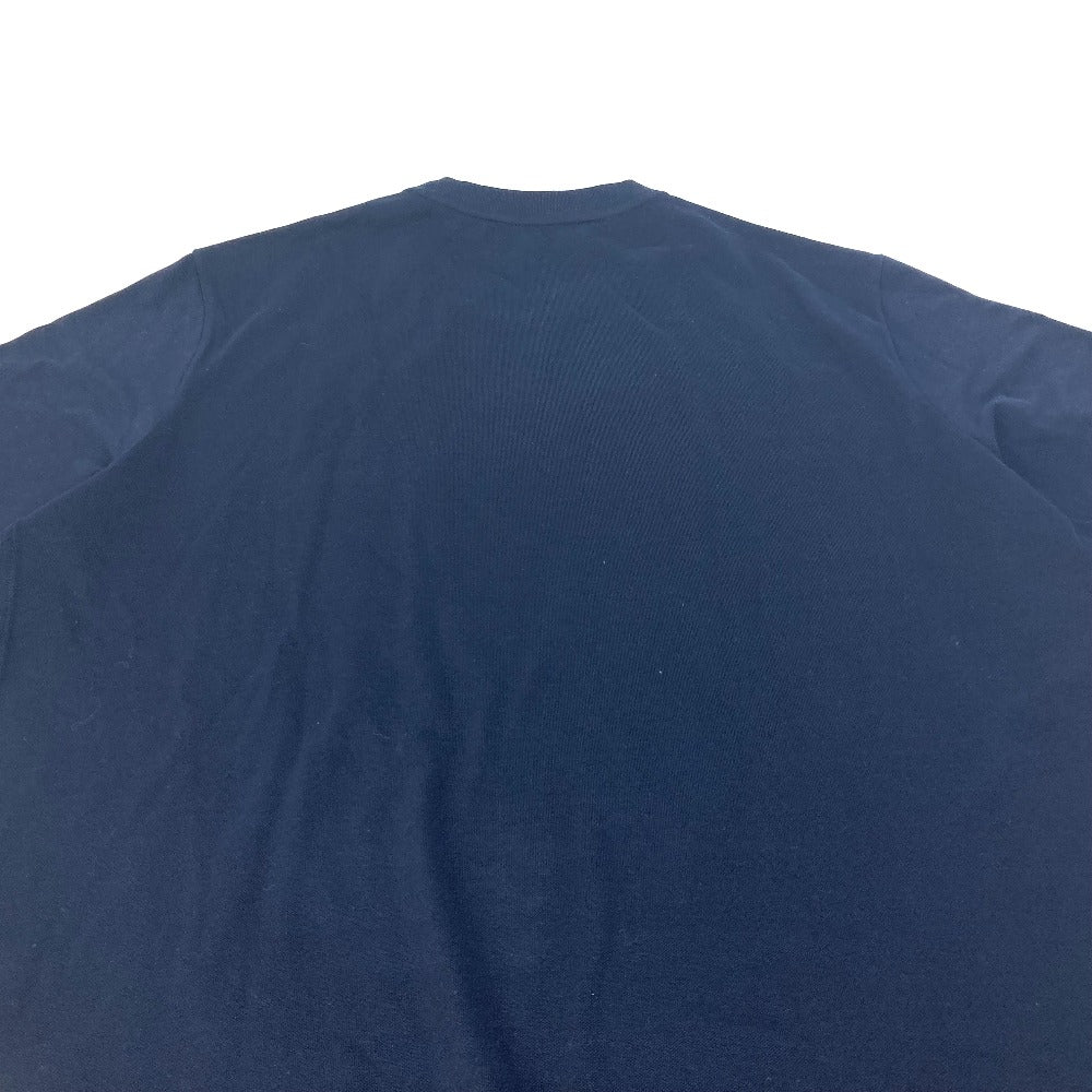 HERMES Short sleeve T-shirt cotton Navy Tops Apparel H embroidery mens XXL Used Authentic