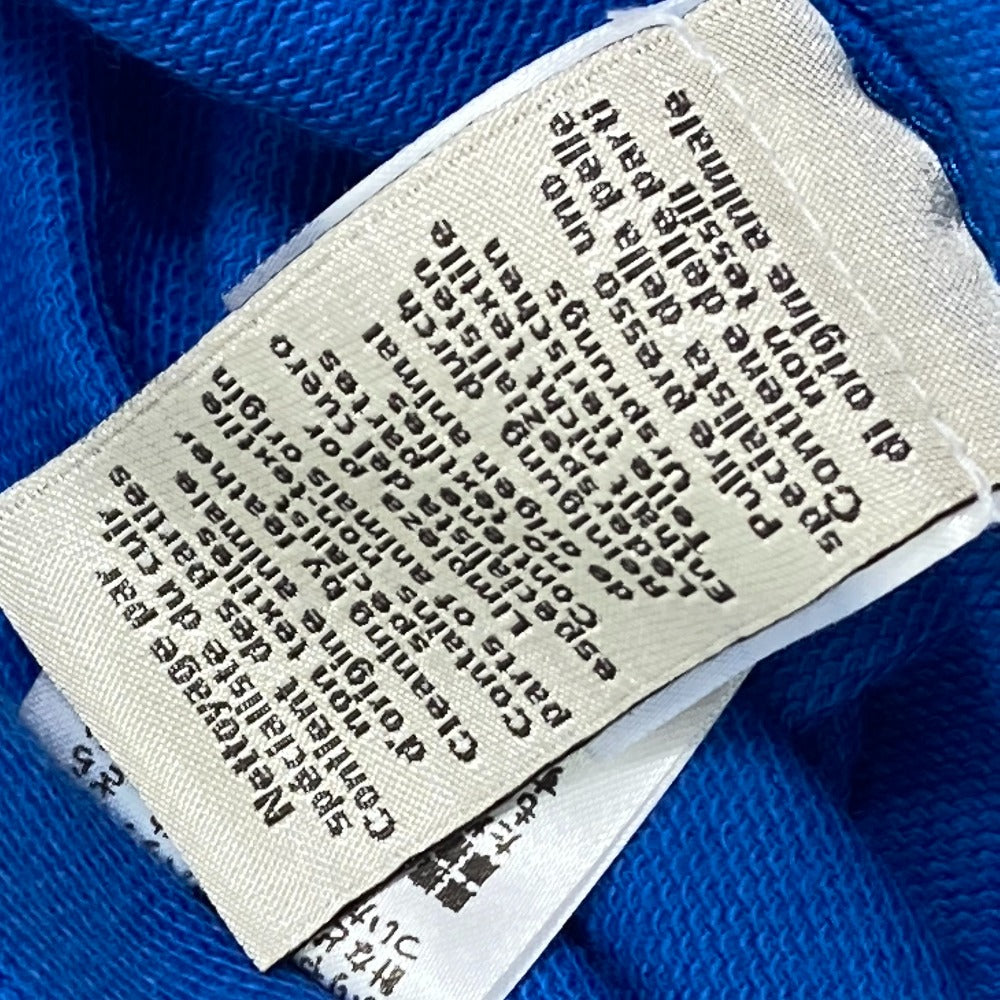 HERMES Short sleeve T-shirt cotton blue Hello Mr. Falier Patch mens M Used Authentic