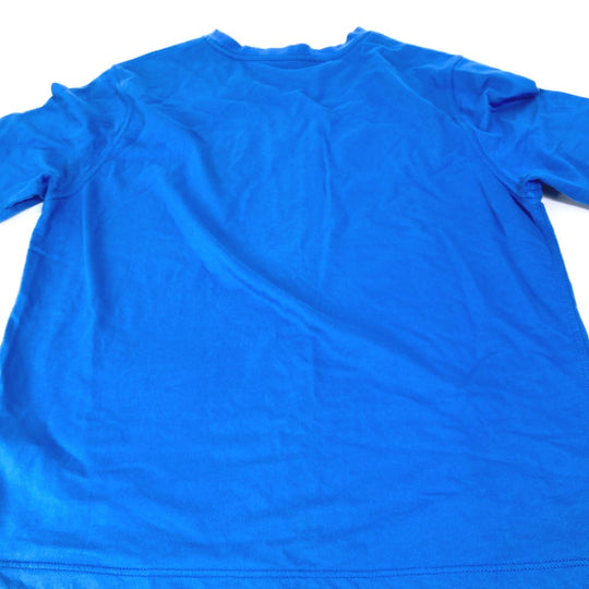 HERMES Short sleeve T-shirt cotton blue Hello Mr. Falier Patch mens M Used Authentic