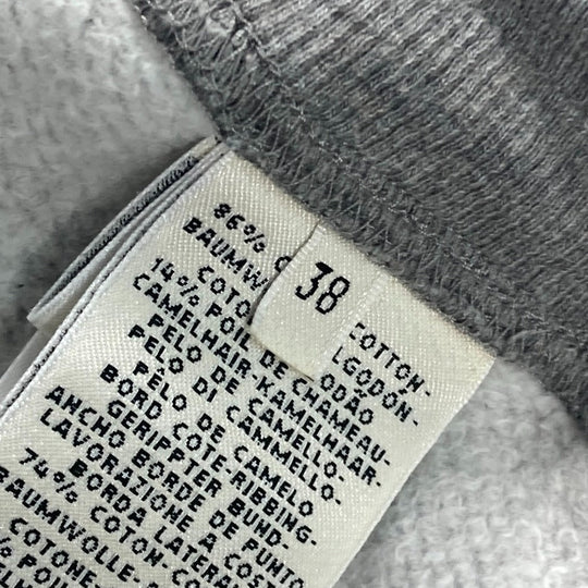 HERMES Pants cotton gray Long pants Overall handle Women 38 Used Authentic