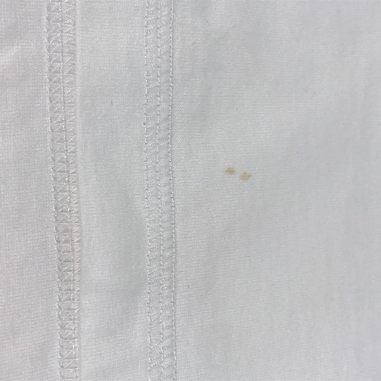 HERMES Short sleeve T-shirt cotton white logo Microcartouche Women 38 Used Authentic