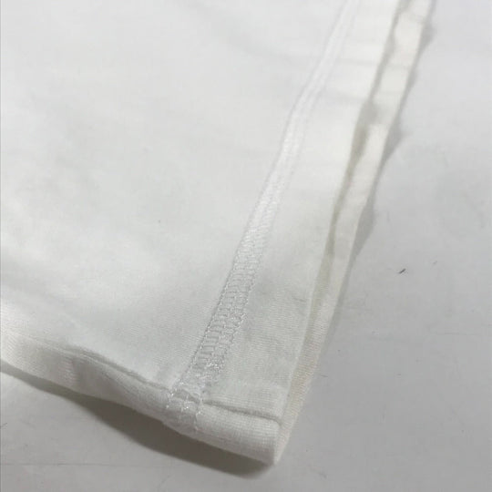 HERMES Short sleeve T-shirt cotton white logo Microcartouche Women 38 Used Authentic