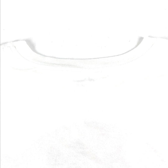 HERMES Short sleeve T-shirt cotton white logo Microcartouche Women 38 Used Authentic