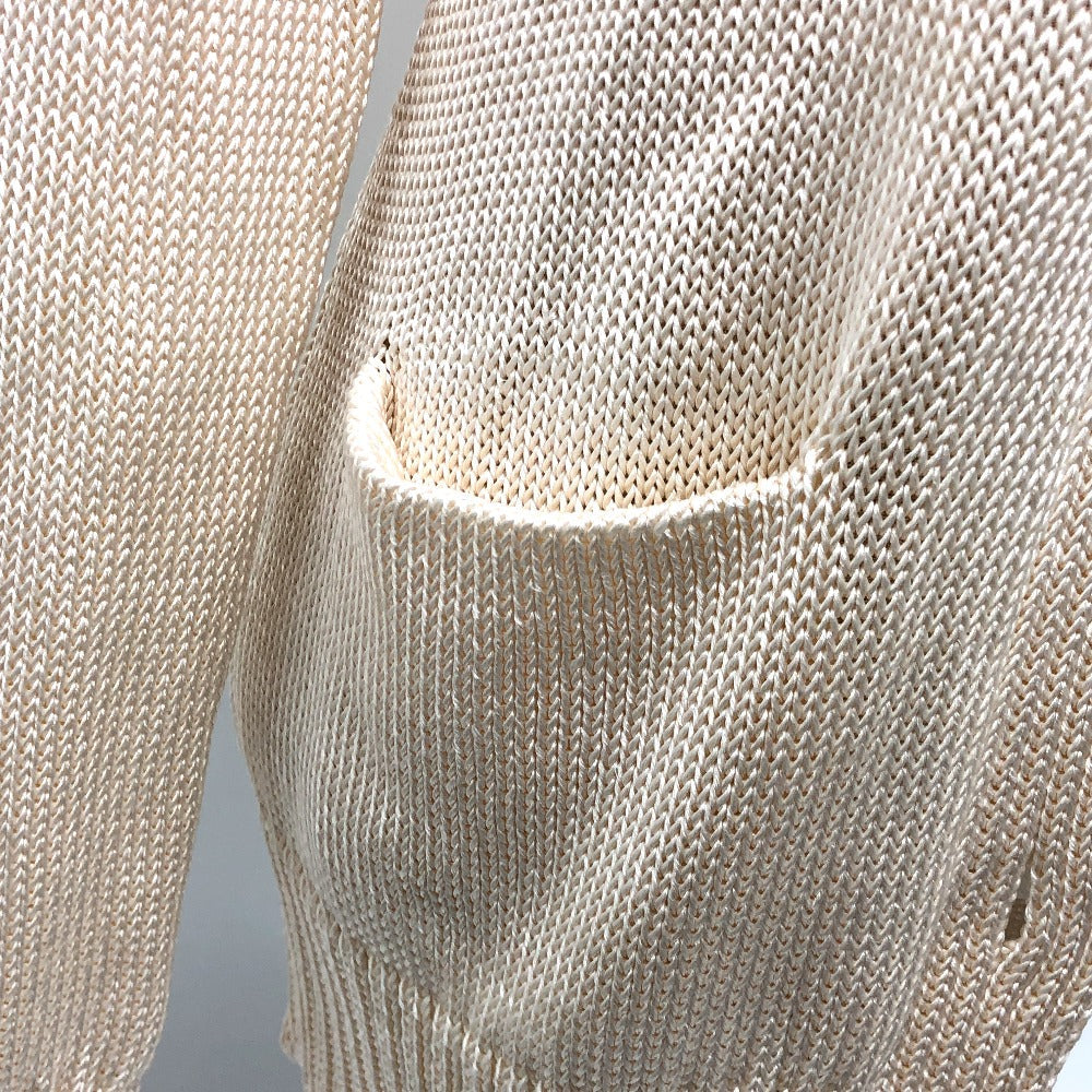 HERMES cardigan silk beige Outerwear Long Sleeve Women 36 Used Authentic