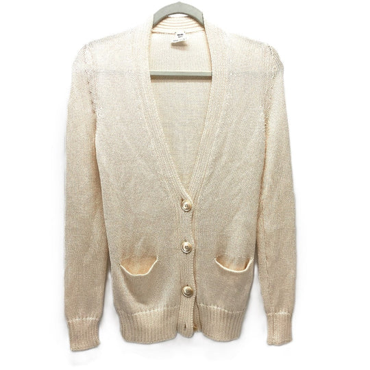 HERMES cardigan silk beige Outerwear Long Sleeve Women 36 Used Authentic
