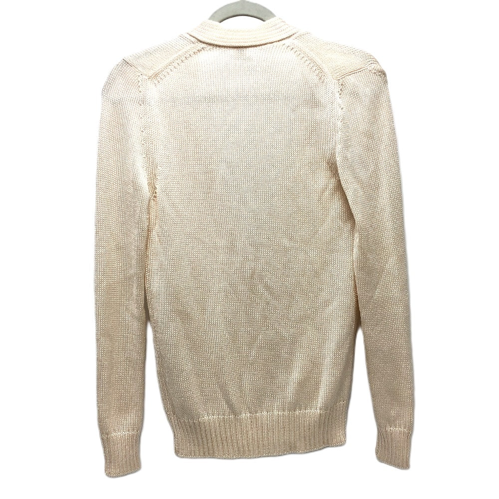 HERMES cardigan silk beige Outerwear Long Sleeve Women 36 Used Authentic