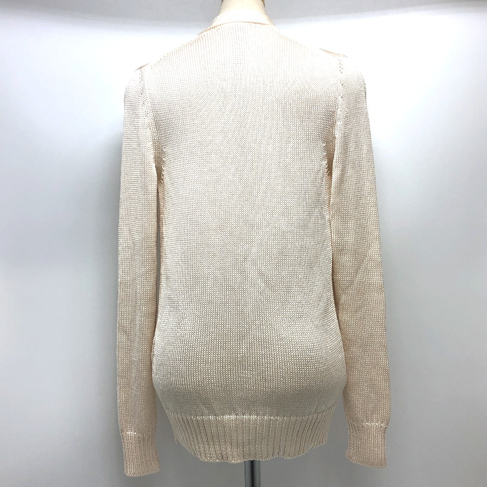 HERMES cardigan silk beige Outerwear Long Sleeve Women 36 Used Authentic