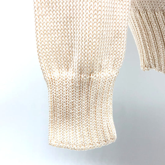 HERMES cardigan silk beige Outerwear Long Sleeve Women 36 Used Authentic