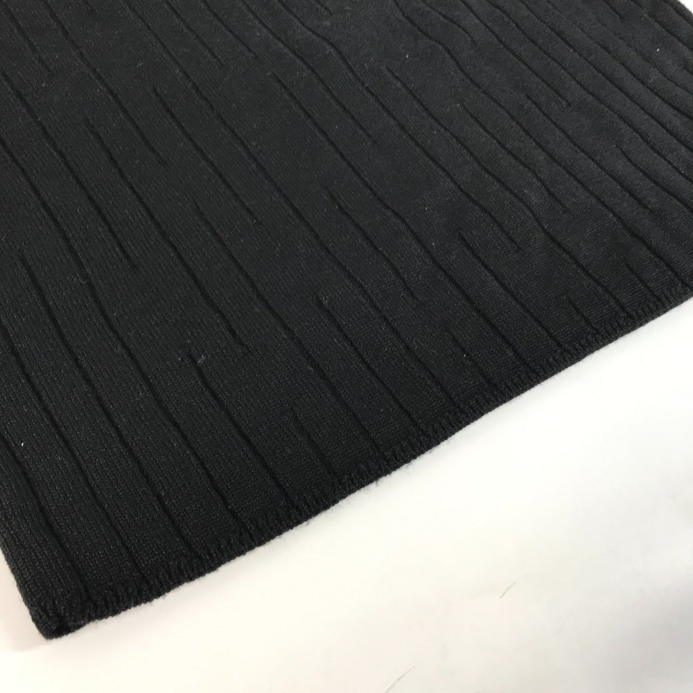HERMES sweater Wool, Silk, Cashmere black Turtleneck Long Sleeve Apparel stripe mens L Used Authentic