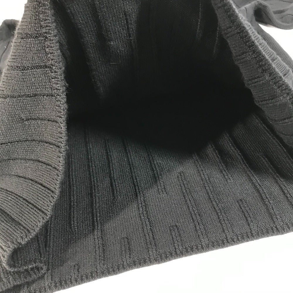 HERMES sweater Wool, Silk, Cashmere black Turtleneck Long Sleeve Apparel stripe mens L Used Authentic