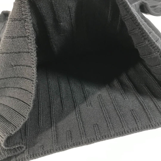 HERMES sweater Wool, Silk, Cashmere black Turtleneck Long Sleeve Apparel stripe mens L Used Authentic