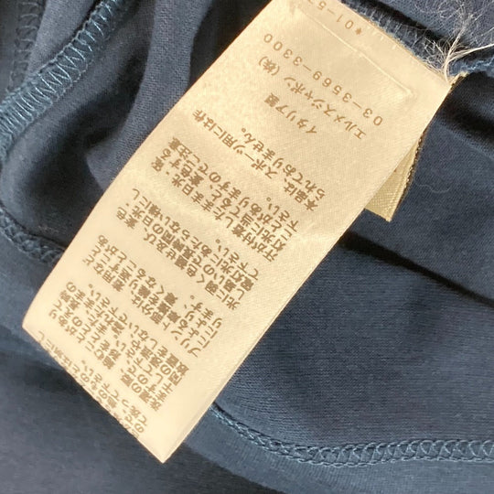 HERMES Short sleeve T-shirt cotton Navy logo IMPRIME HERMES ODYSEE XS