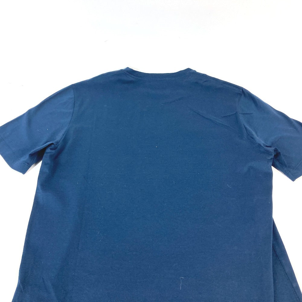 HERMES Short sleeve T-shirt cotton Navy logo IMPRIME HERMES ODYSEE XS