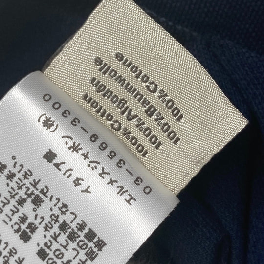 HERMES Short sleeve T-shirt cotton Navy pocket logo M