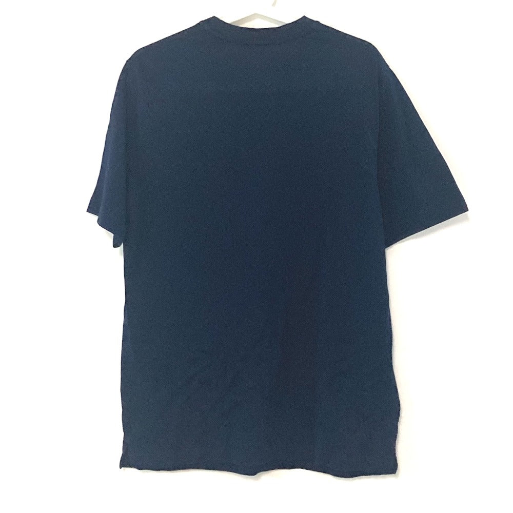 HERMES Short sleeve T-shirt cotton Navy pocket logo M
