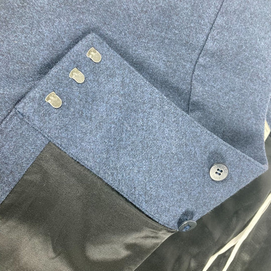 HERMES skirt wool Navy Plain Women 34 Used Authentic