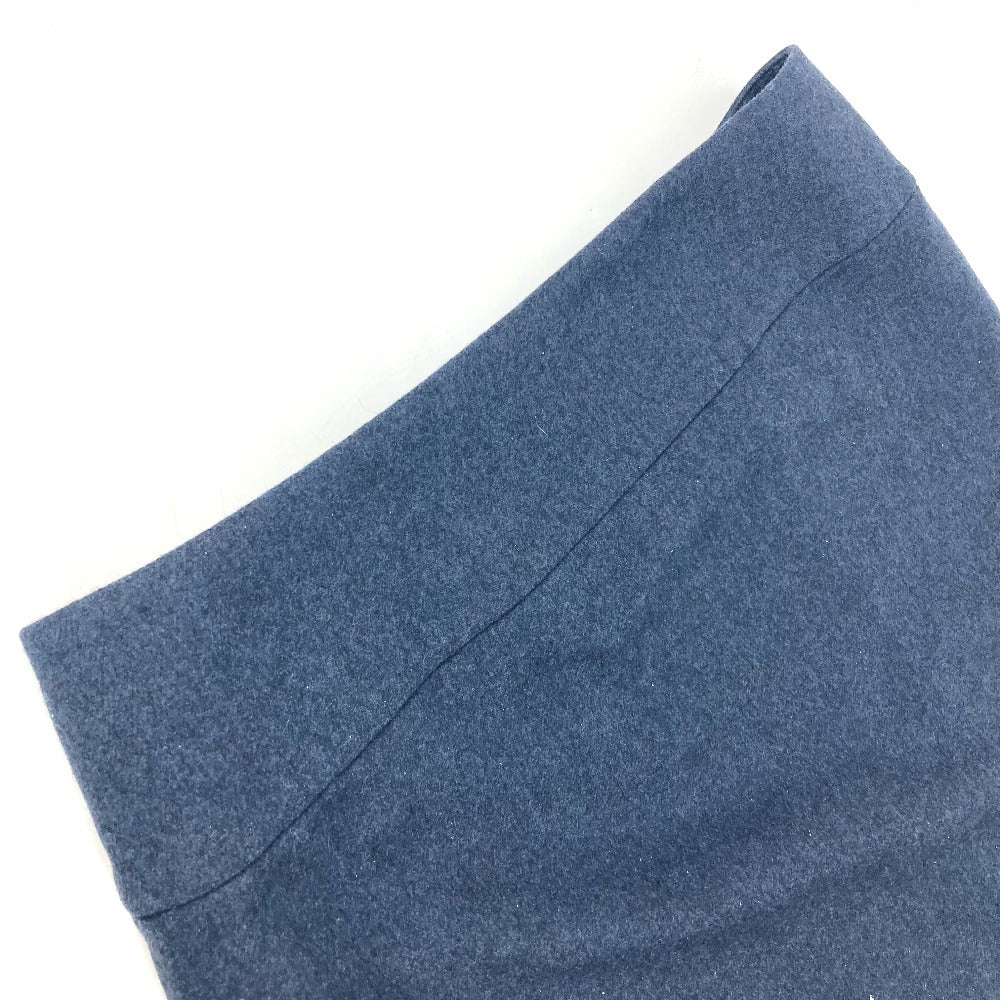 HERMES skirt wool Navy Plain Women 34 Used Authentic