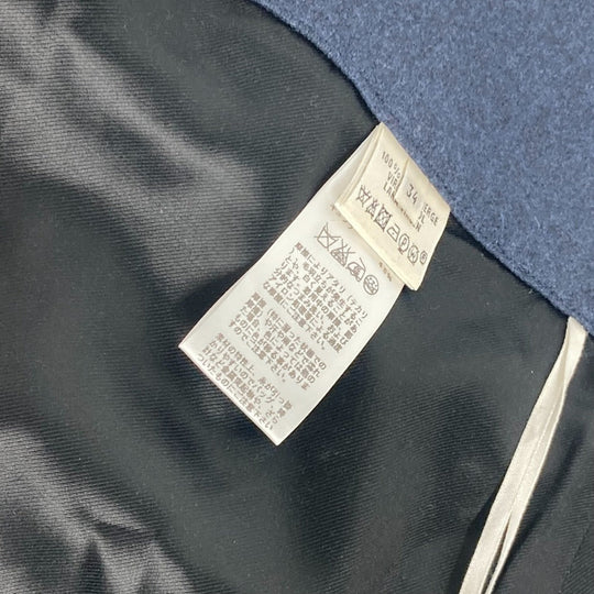 HERMES skirt wool Navy Plain Women 34 Used Authentic