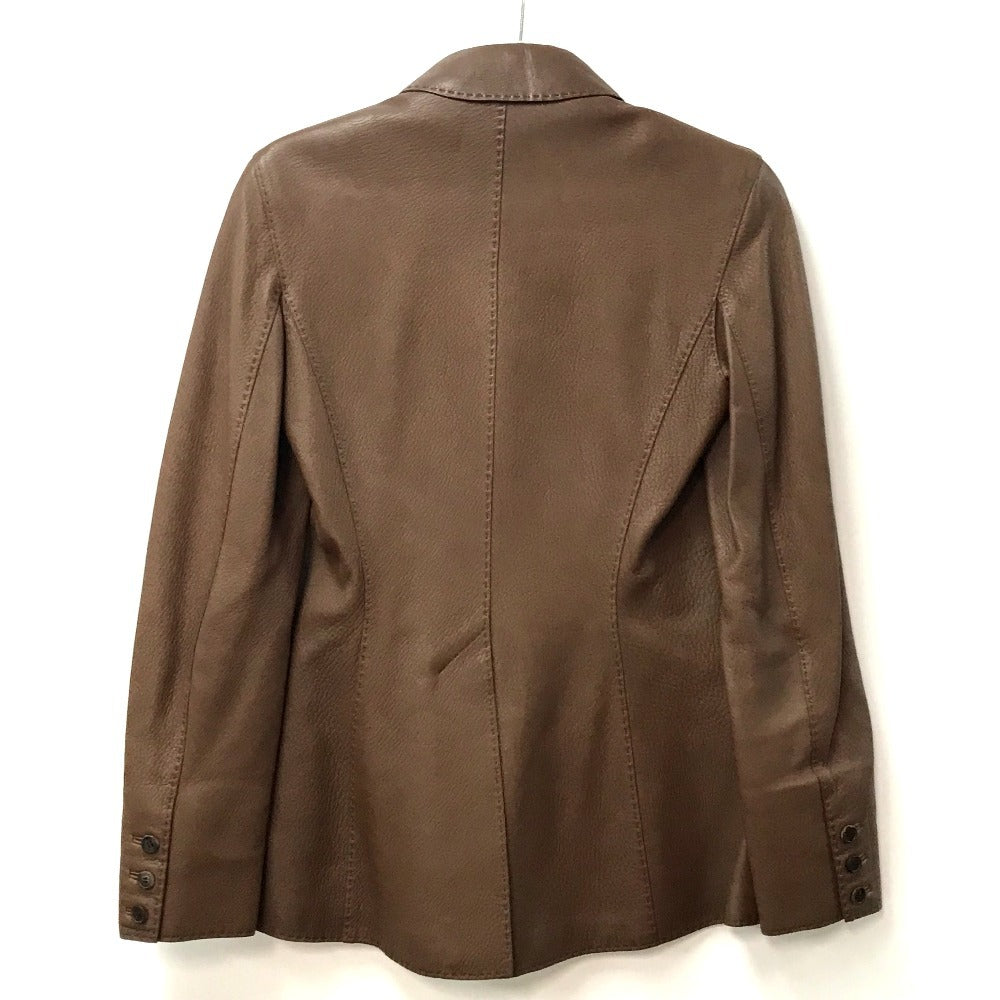 HERMES Blouson leather Brown Limited to 5 bottles worldwide apparel Women 38 Used Authentic