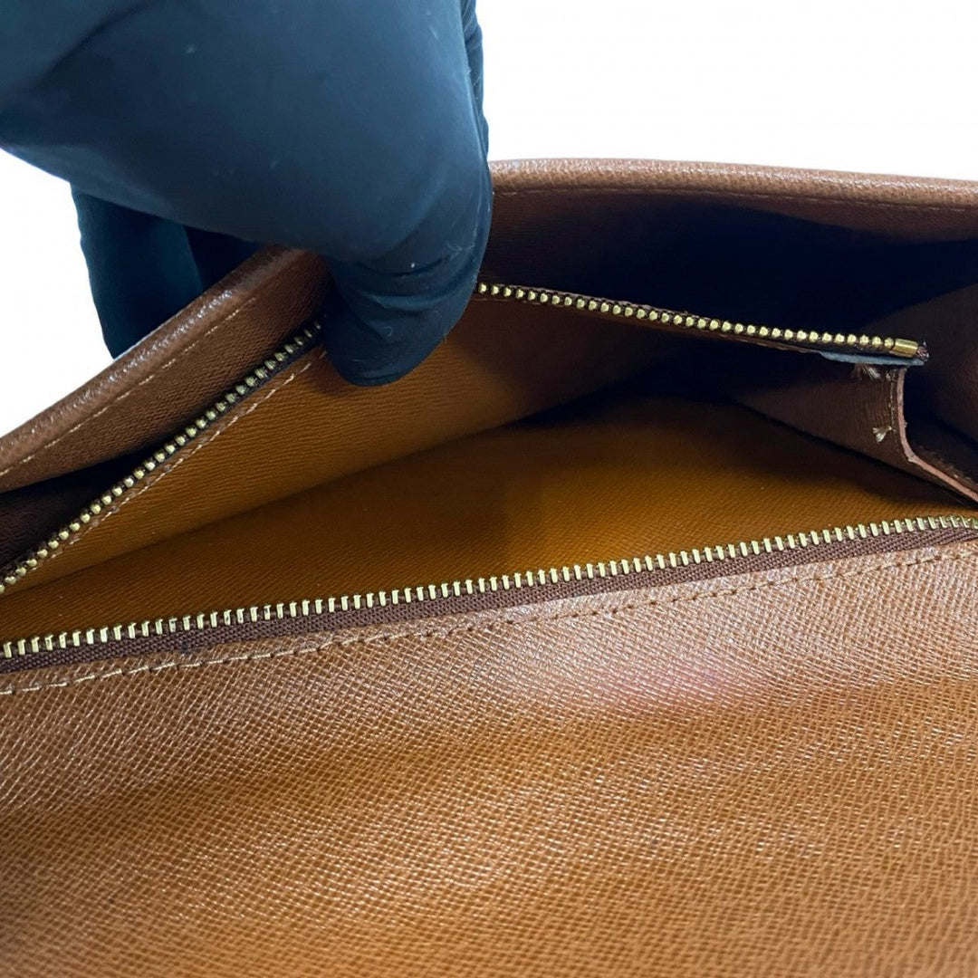 LOUIS VUITTON Shoulder Bag leather Brown Monogram
