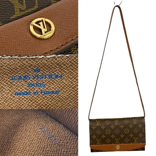 LOUIS VUITTON Shoulder Bag leather Brown Monogram