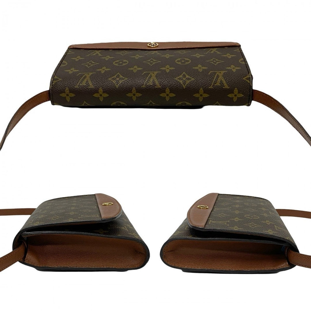 LOUIS VUITTON Shoulder Bag leather Brown Monogram