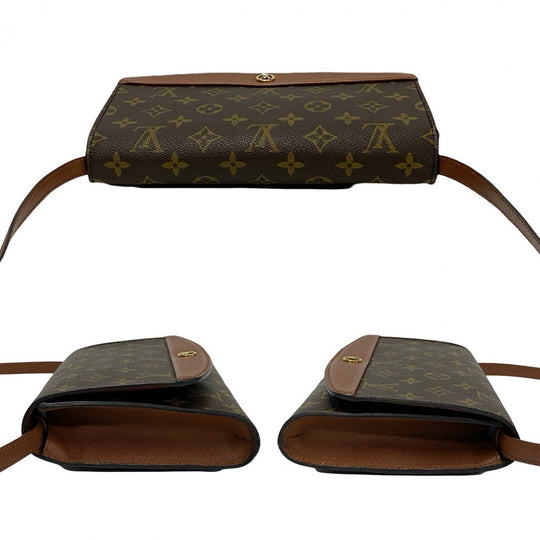 LOUIS VUITTON Shoulder Bag leather Brown Monogram