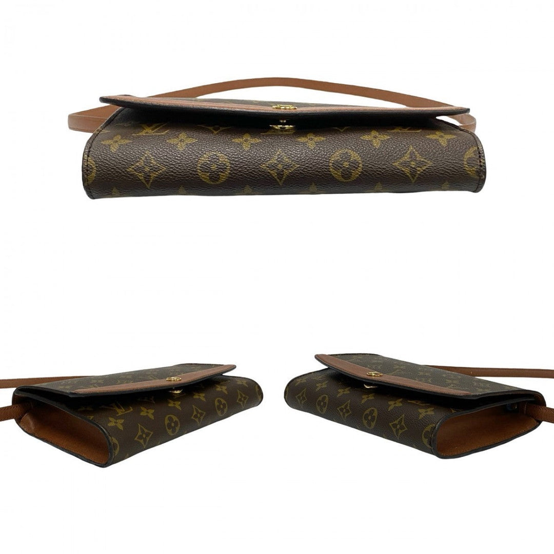 LOUIS VUITTON Shoulder Bag leather Brown Monogram