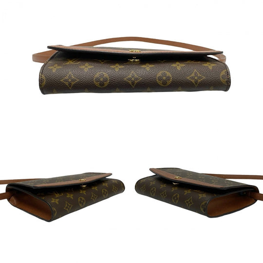 LOUIS VUITTON Shoulder Bag leather Brown Monogram
