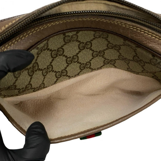 GUCCI Shoulder Bag leather Brown Sherry line