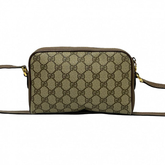 GUCCI Shoulder Bag leather Brown Sherry line