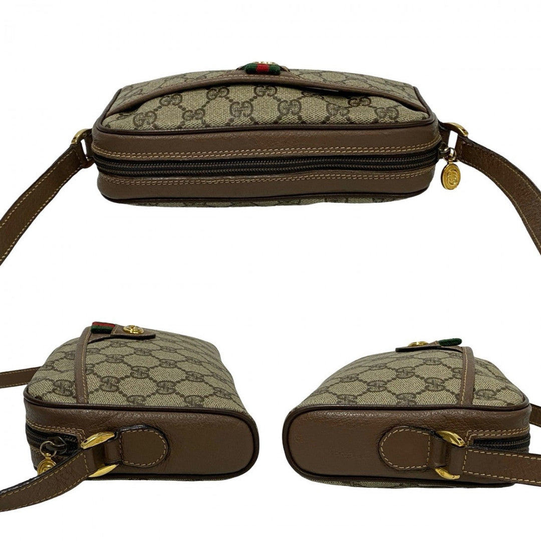GUCCI Shoulder Bag leather Brown Sherry line