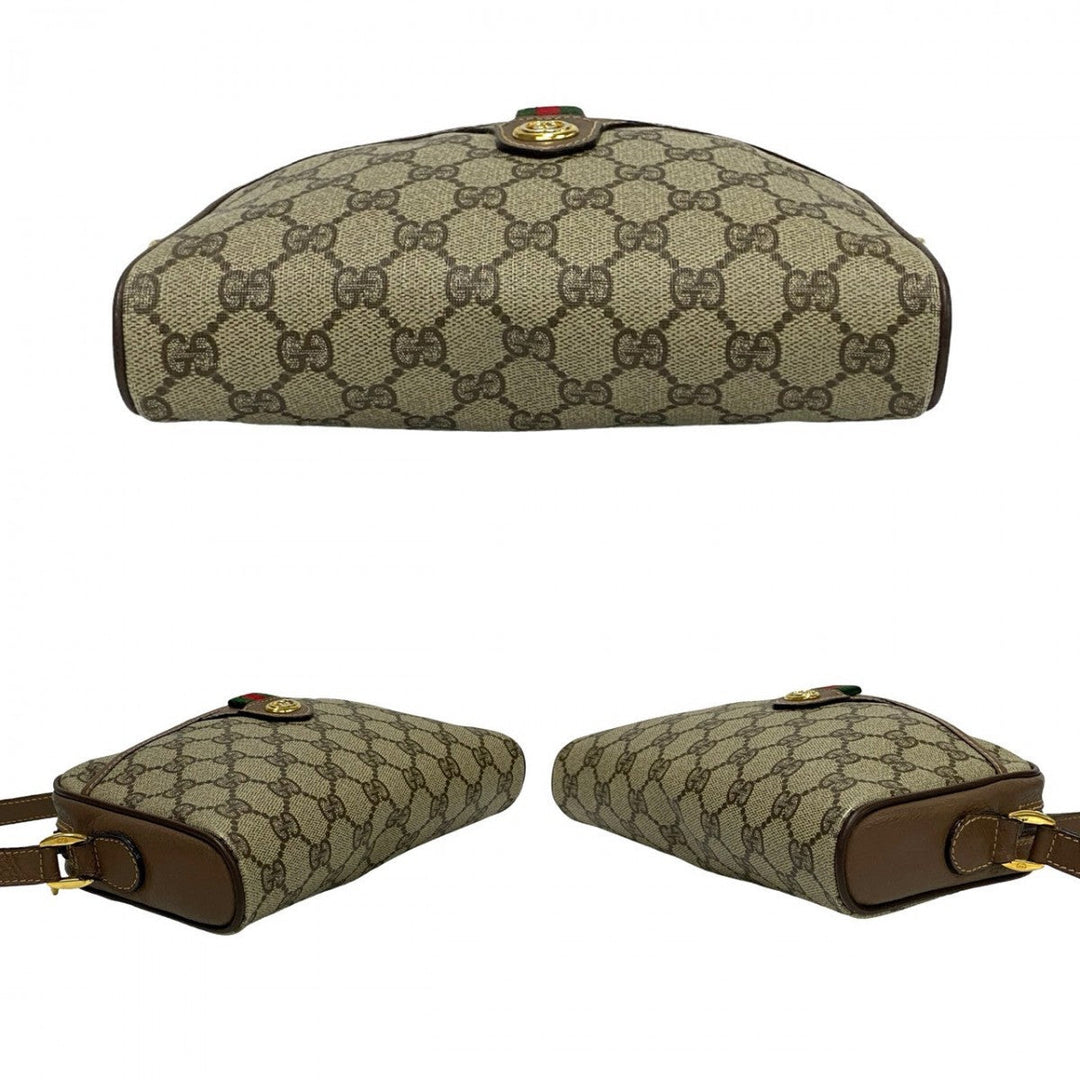 GUCCI Shoulder Bag leather Brown Sherry line