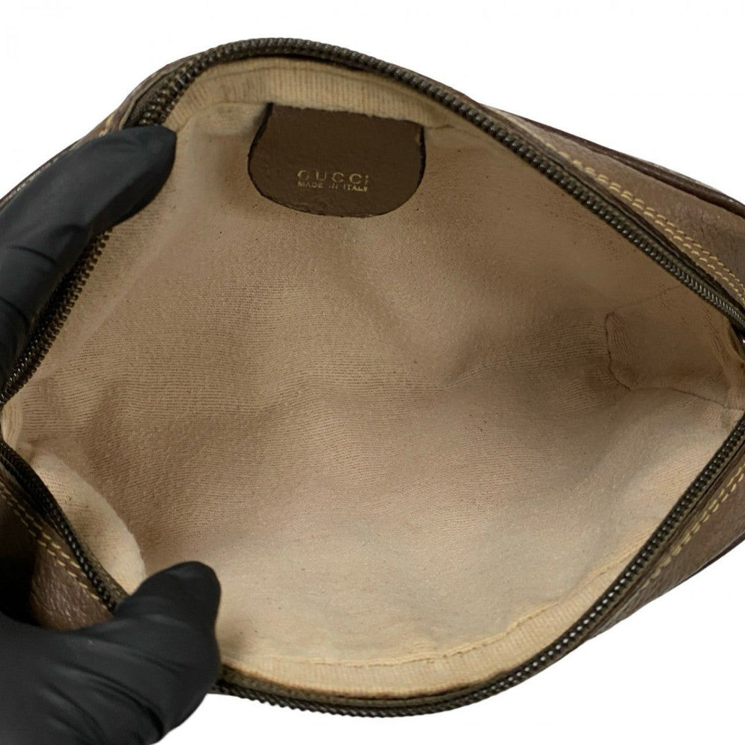 GUCCI Shoulder Bag leather Brown Sherry line