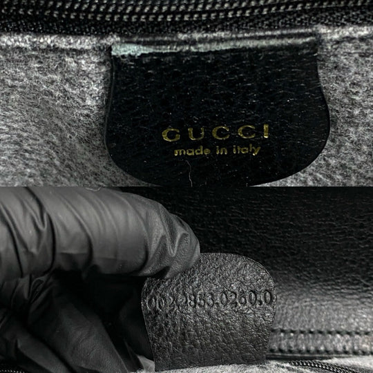 GUCCI Handbag leather black Bamboo Old Gucci