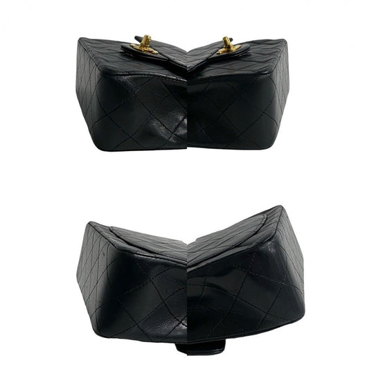 CHANEL Shoulder Bag lambskin black Matrasse